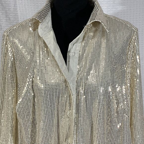 Terra Sky 0X Women’s 14 Sequin Shirt Dress - Picture 3 of 7